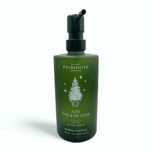 NEW Pecksniffs - Iced Pine & Fir Cone Frost Glass Bottle Hand Wash - 16.9 fl oz